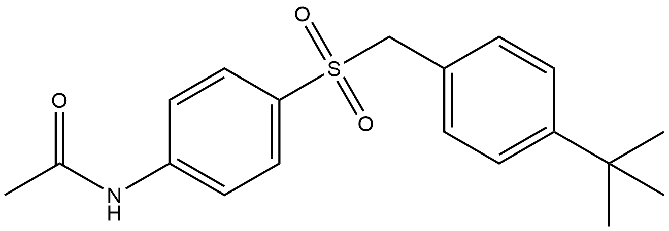 N-[4-[[[4-(1,1-Dimethylethyl)phenyl]methyl]sulfonyl]phenyl]acetamide 结构式