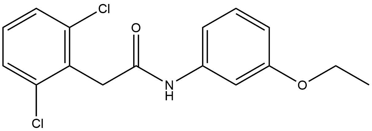 2,6-Dichloro-N-(3-ethoxyphenyl)benzeneacetamide 结构式