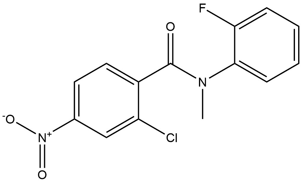 2-chloro-N-(2-fluorophenyl)-N-methyl-4-nitrobenzamide 结构式