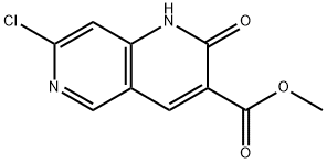 1,6-Naphthyridine-3-carboxylic acid, 7-chloro-1,2-dihydro-2-oxo-, methyl ester 结构式