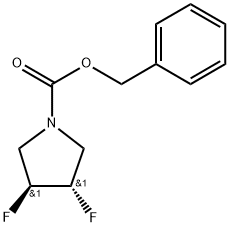 (3S.4S)-N-CBZ-3,4-DIFLUOROPYRROLIDINE 结构式