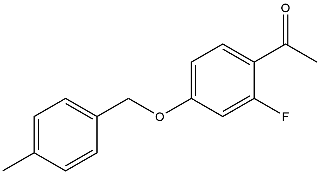 1-[2-Fluoro-4-[(4-methylphenyl)methoxy]phenyl]ethanone 结构式