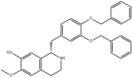 7-Isoquinolinol, 1-[[3,4-bis(phenylmethoxy)phenyl]methyl]-1,2,3,4-tetrahydro-6-methoxy-, (S)- (9CI) 结构式