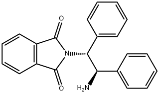 2-[(1R,2R)-2-氨基-1,2-二苯基乙基]-2,3-二氢-1H-异吲哚-1,3-二酮 结构式
