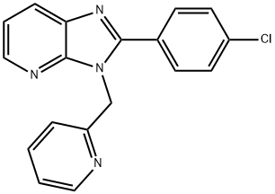 2-(4-Chlorophenyl)-3-(pyridin-2-ylmethyl)-3H-imidazo[4,5-b]pyridine 结构式