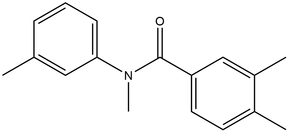 N,3,4-Trimethyl-N-(3-methylphenyl)benzamide 结构式