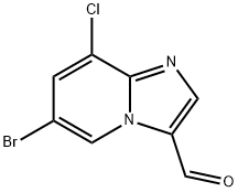 6-Bromo-8-chloro-imidazo[1,2-a]pyridine-3-carbaldehyde 结构式