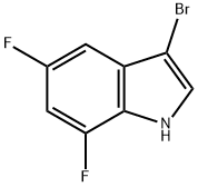 3-溴-5,7-二氟-1H-吲哚 结构式