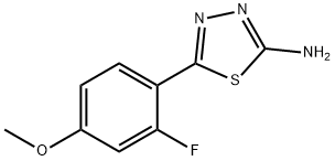 2-氨基-5-(2-氟-4-甲氧基苯基)-1,3,4-噻二唑 结构式