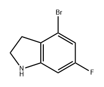 4-溴-6-氟-2,3-二氢-1H-吲哚 结构式