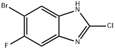 1H-Benzimidazole, 6-bromo-2-chloro-5-fluoro- 结构式