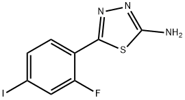 5-(2-氟-4-碘苯基)-1,3,4-噻二唑-2-胺 结构式