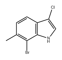 7-溴-3-氯-6-甲基-1H-吲哚 结构式