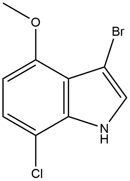 3-溴-7-氯-4-甲氧基吲哚 结构式