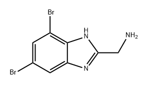 1H-Benzimidazole-2-methanamine, 5,7-dibromo- 结构式