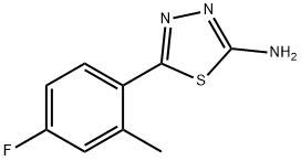 2-氨基-5-(4-氟-2-甲基苯基)-1,3,4-噻二唑 结构式
