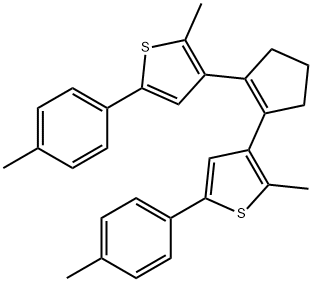 Thiophene, 3,3'-(1-cyclopentene-1,2-diyl)bis[2-methyl-5-(4-methylphenyl)- 结构式