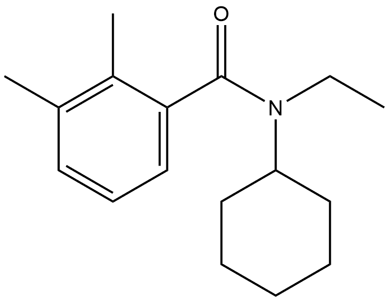 N-Cyclohexyl-N-ethyl-2,3-dimethylbenzamide 结构式