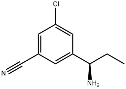 (R)-3-(1-aminopropyl)-5-bromobenzonitrile 结构式