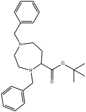 1H-1,4-Diazepine-5-carboxylic acid, hexahydro-1,4-bis(phenylmethyl)-, 1,1-dimethylethyl ester 结构式