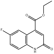 6-Fluoro-2-oxo-1,2-dihydro-quinoline-4-carboxylic acid ethyl ester 结构式
