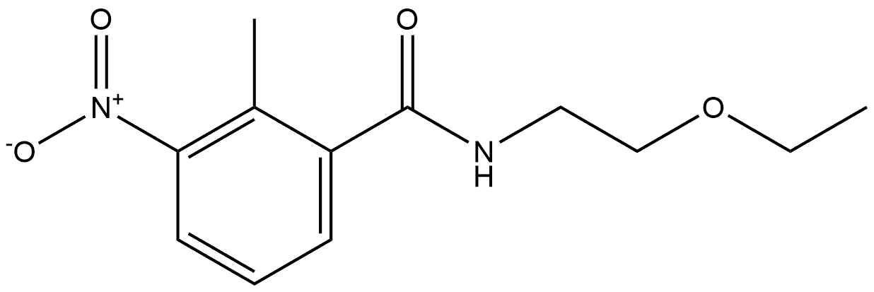 N-(2-ethoxyethyl)-2-methyl-3-nitrobenzamide 结构式