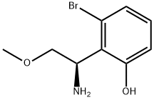 2-(1-amino-2-methoxyethyl)-3-bromophenol 结构式