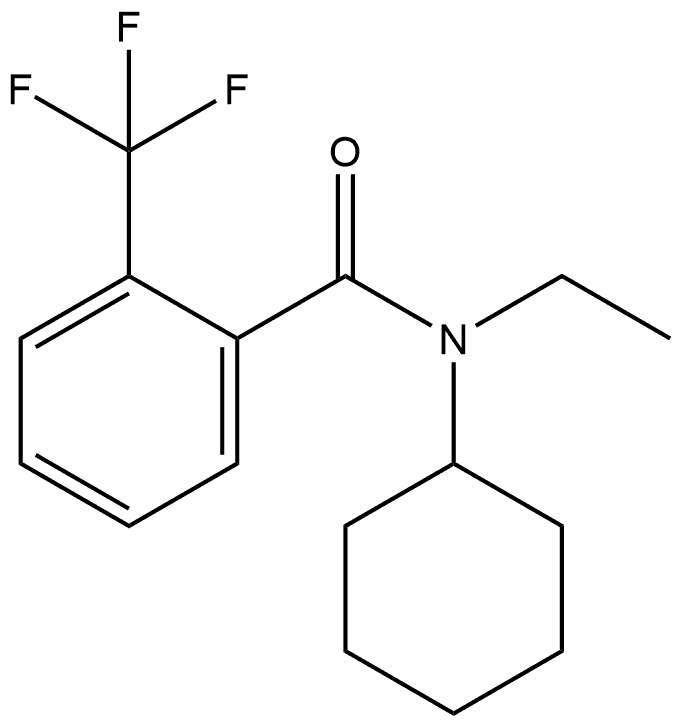 N-Cyclohexyl-N-ethyl-2-(trifluoromethyl)benzamide 结构式