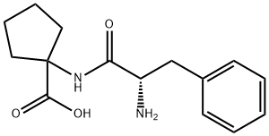 Cyclopentanecarboxylic acid, 1-[(2-amino-1-oxo-3-phenylpropyl)amino]-, (S)- (9CI) 结构式