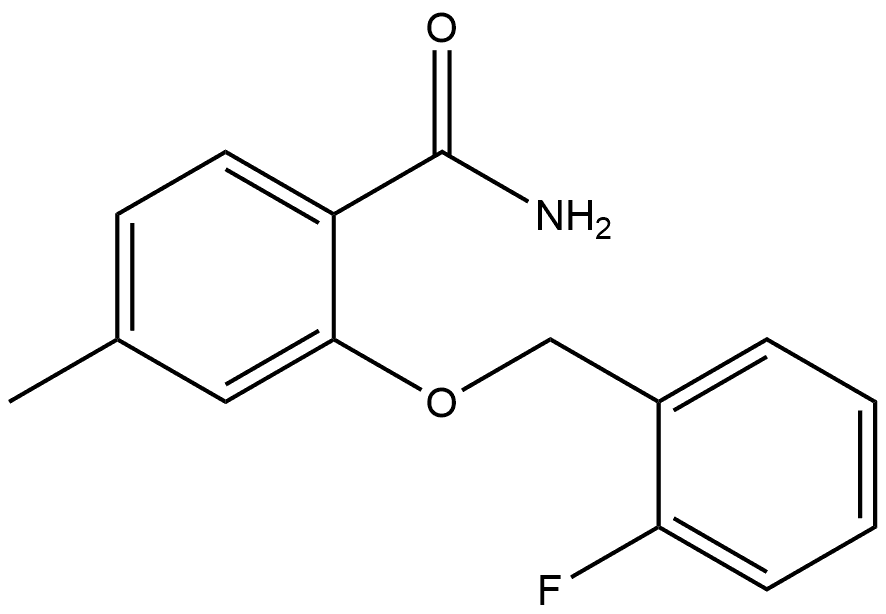 2-[(2-Fluorophenyl)methoxy]-4-methylbenzamide 结构式