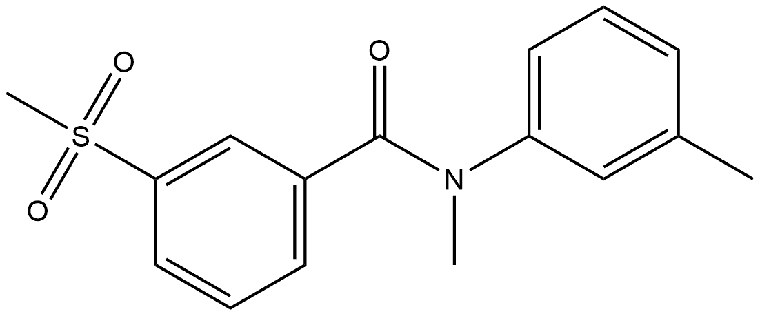 N-Methyl-N-(3-methylphenyl)-3-(methylsulfonyl)benzamide 结构式
