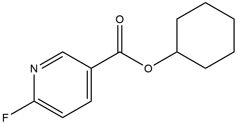 Cyclohexyl 6-fluoro-3-pyridinecarboxylate 结构式