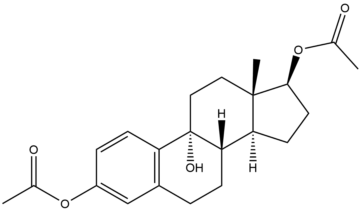 Estra-1,3,5(10)-triene-3,9,17-triol, 3,17-diacetate, (17β)- 结构式