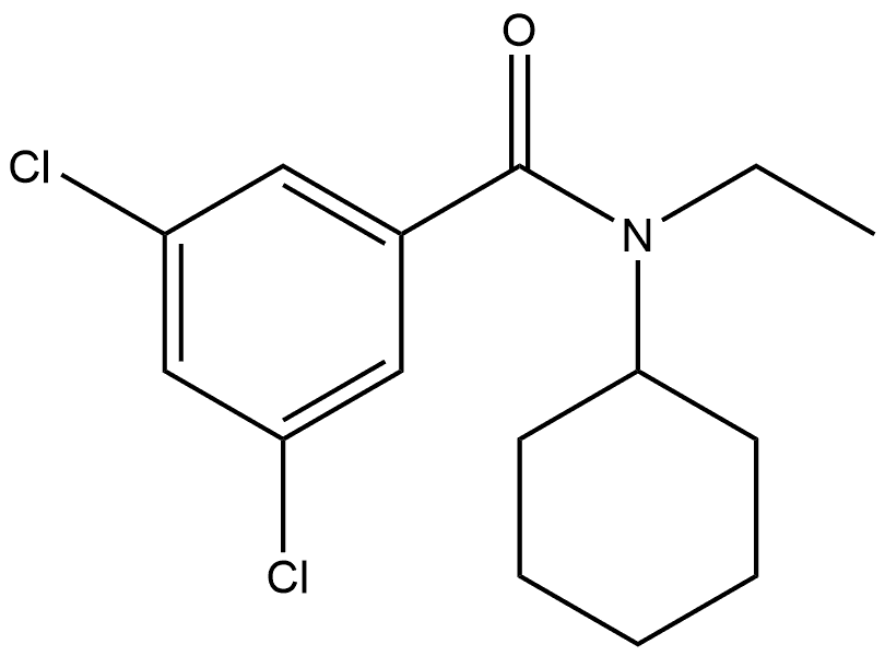 3,5-Dichloro-N-cyclohexyl-N-ethylbenzamide 结构式