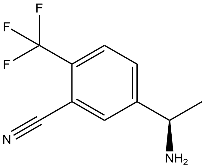 (R)-5-(1-氨基乙基)-2-(三氟甲基)苯腈 结构式