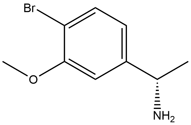 (S)-1-(4-溴-3-甲氧基苯基)乙烷-1-胺 结构式