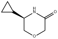 (5R)-5-环丙基吗啉-3-酮 结构式