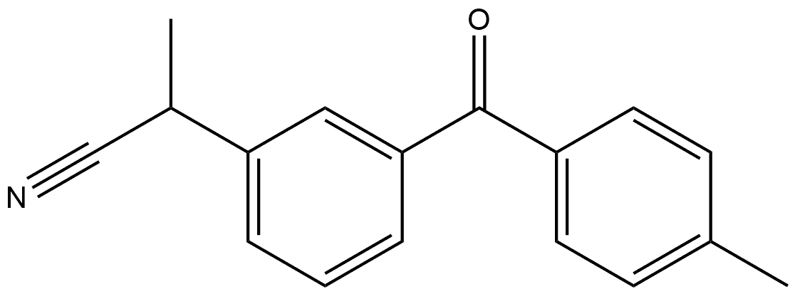 2-(3-(4-Methylbenzoyl)phenyl)propanenitrile 结构式