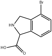 4-bromo-2,3-dihydro-1H-isoindole-1-carboxylic acid 结构式