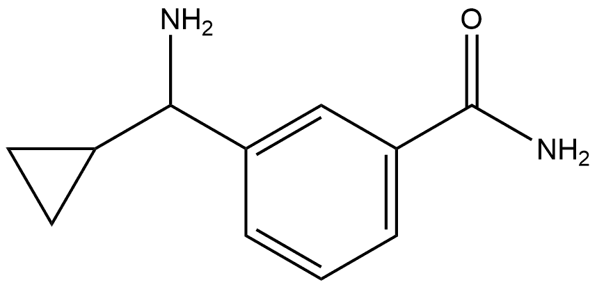 3-[氨基(环丙基)甲基]苯甲酰胺 结构式