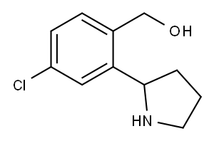 Benzenemethanol, 4-chloro-2-(2-pyrrolidinyl)- 结构式