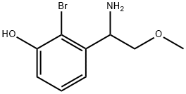 3-(1-amino-2-methoxyethyl)-2-bromophenol 结构式