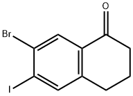 7-Bromo-3,4-dihydro-6-iodo-1(2H)-naphthalenone 结构式