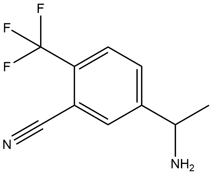 5-(1-aminoethyl)-2-(trifluoromethyl)benzonitrile 结构式