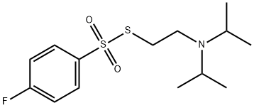 Benzenesulfonothioic acid, 4-fluoro-, S-[2-[bis(1-methylethyl)amino]ethyl] ester 结构式