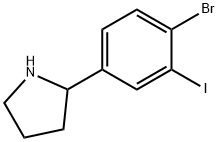 2-(4-bromo-3-iodophenyl)pyrrolidine 结构式