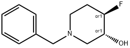 3-Piperidinol, 4-fluoro-1-(phenylmethyl)-, (3R,4R)-rel- 结构式