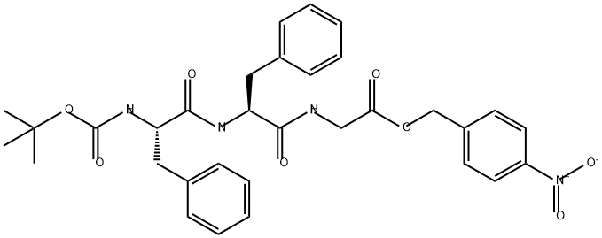 Glycine, N-[N-[N-[(1,1-dimethylethoxy)carbonyl]-L-phenylalanyl]-L-phenylalanyl]-, (4-nitrophenyl)methyl ester (9CI) 结构式