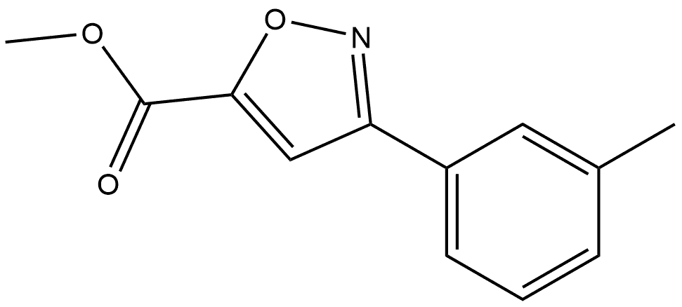 methyl 3-(m-tolyl)isoxazole-5-carboxylate 结构式