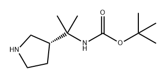 Carbamic acid, [1-methyl-1-(3R)-3-pyrrolidinylethyl]-, 1,1-dimethylethyl ester (9CI) 结构式